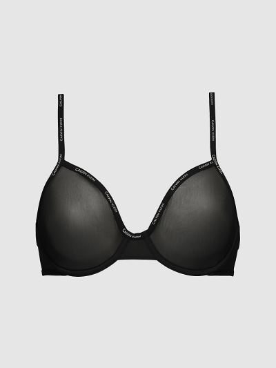 Calvin Klein Underwear HU742408 | Calvin Klein Sheer Marquisette Női Póló Melltartó Fekete